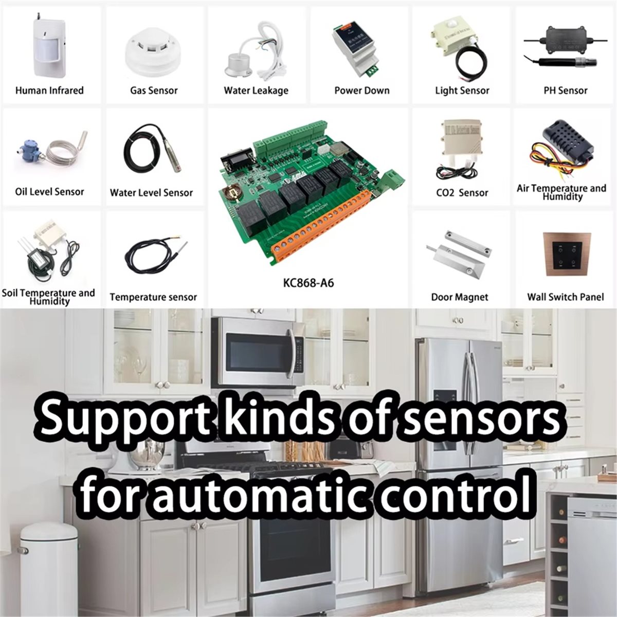 Home Automation Systems Diy - Placa de Desenvolvimento KC868-A6 MQTT Web