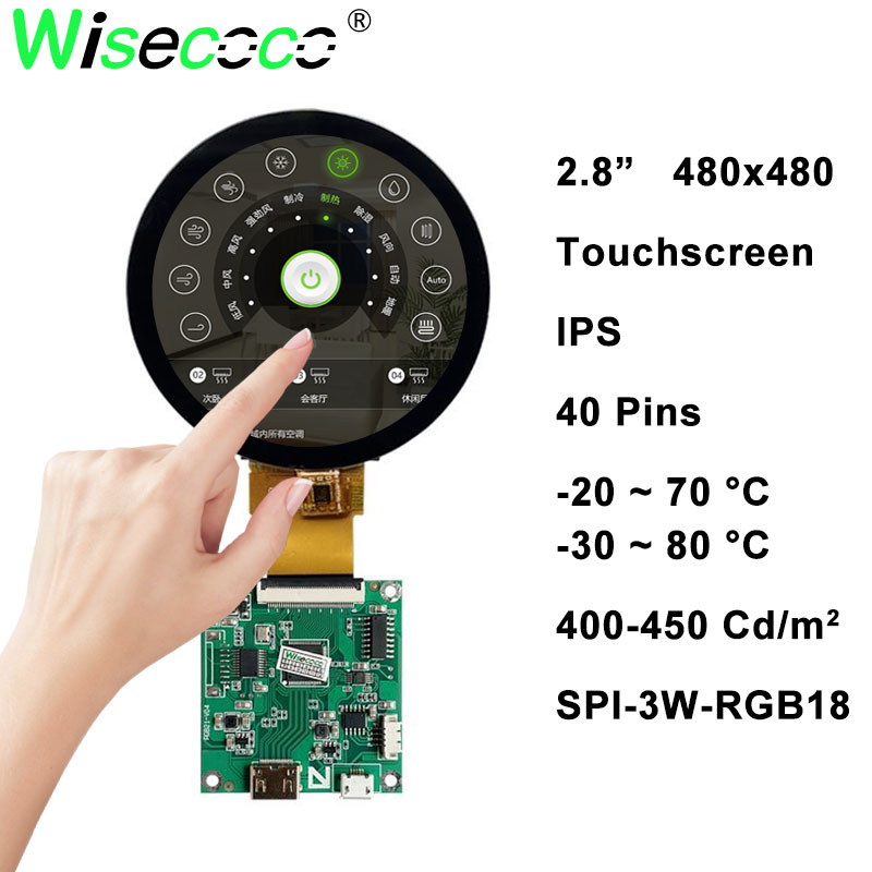Home Automation Raspberry Pi - Tela sensível ao toque do círculo
