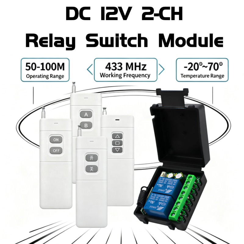 Módulo Receptor de Relé DC 12V - 433Mhz Receiver Module avaliação e preço