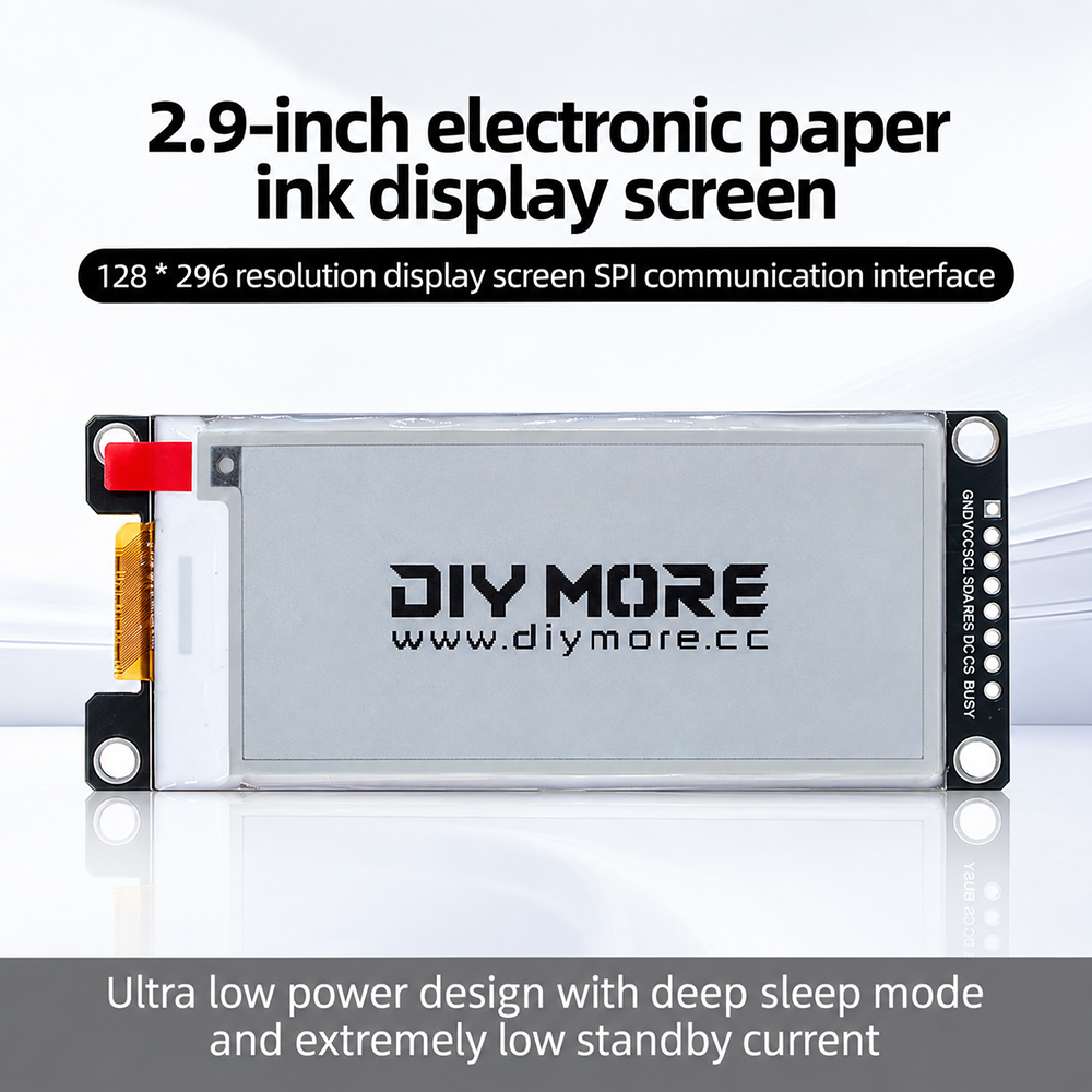 Tela de 2,9'' em Preto, Branco - Display Epaper 2.9 avaliação e preço